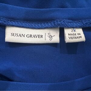 Susan Graver Blue Blouse